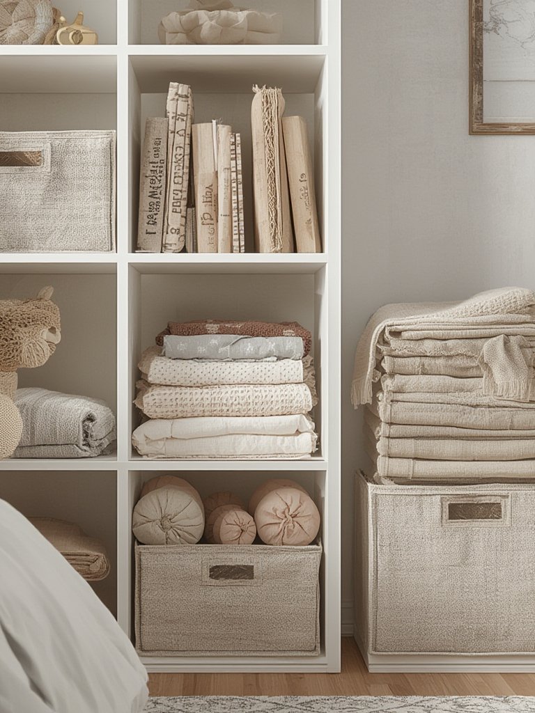 storage bins in action