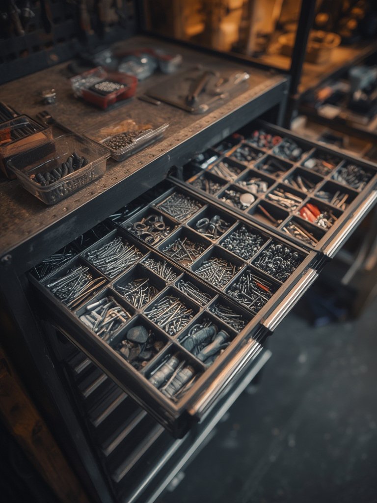 screw organizer in action