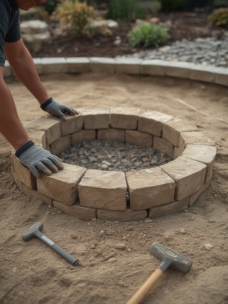 outdoor fire pit installation - Illustration 2