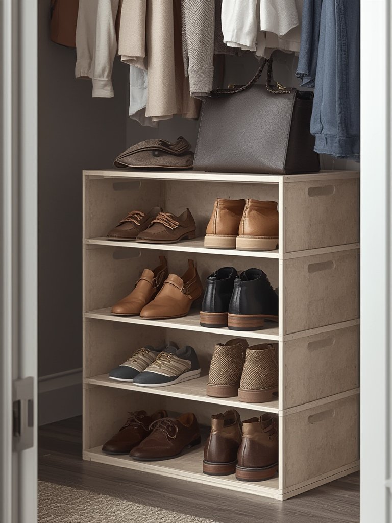 shoe organizer in action