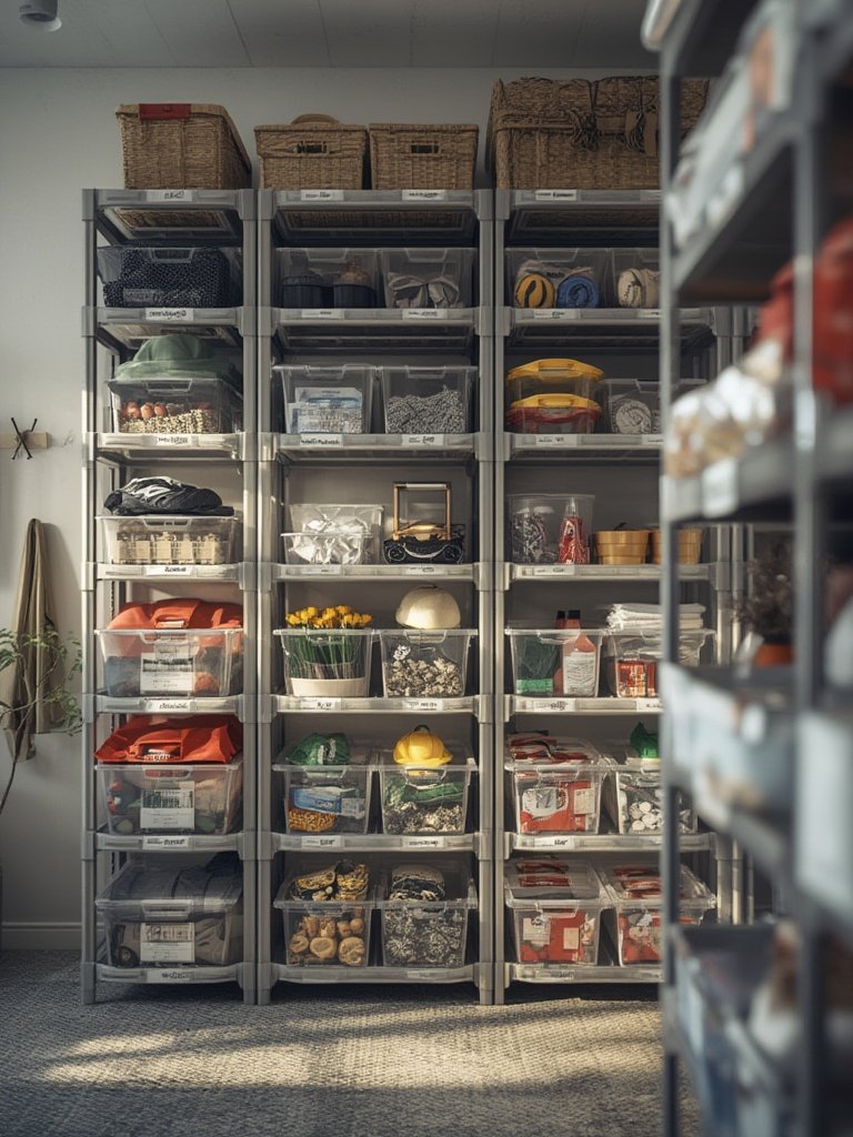 plastic shelving in action