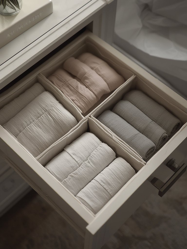 drawer organizers in action